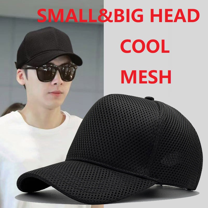 Trucker Cap Mesh - 春夏メッシュ野球帽男性女性ビッグヘッドトラック運転手クール帽子プラスサイズアウトドアスポーツランニングキャップ 56-60 センチメートル 60-65 センチメートル -