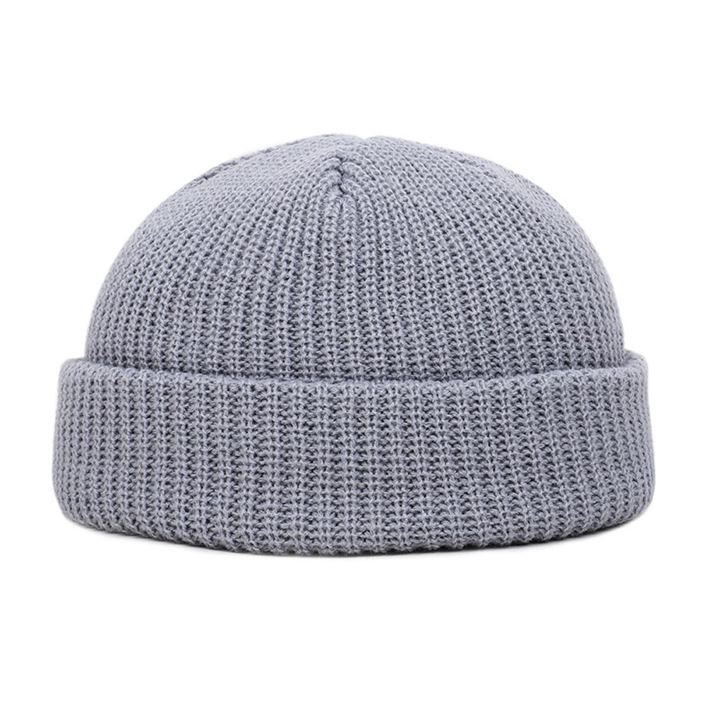 ユニセックスニットビーニーハット、無地の折り返し付き冬用キャ - Beanie Cuffed Knit のレビューと価格