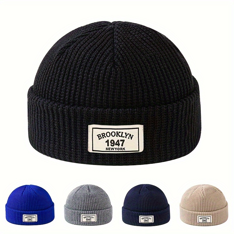 ユニセックス ブルックリン 1947 ニューヨーク パッチ  - Beanie Cuffed Knit のレビューと価格