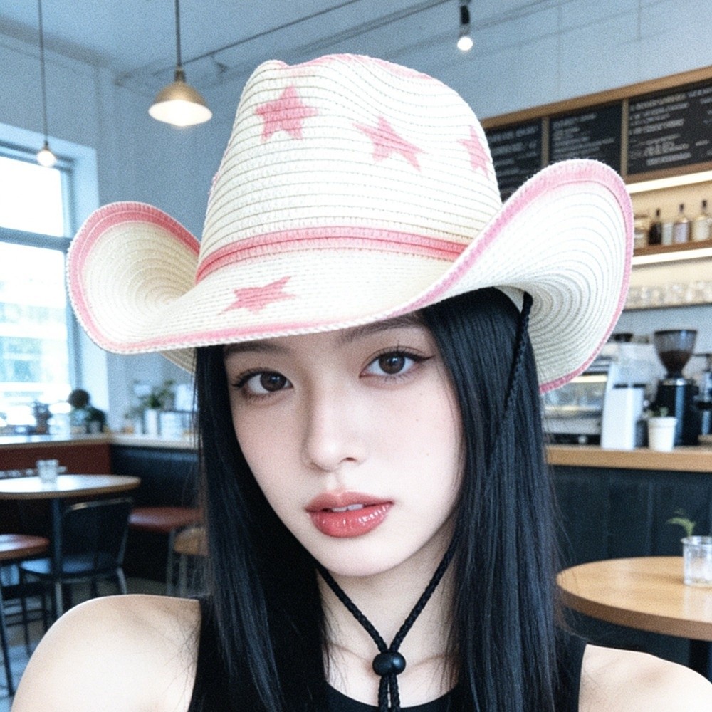 通気性のあるウェスタンカウボーイハット、つば広折りたたみ式サ - Cowboy Hat Straw のレビューと価格