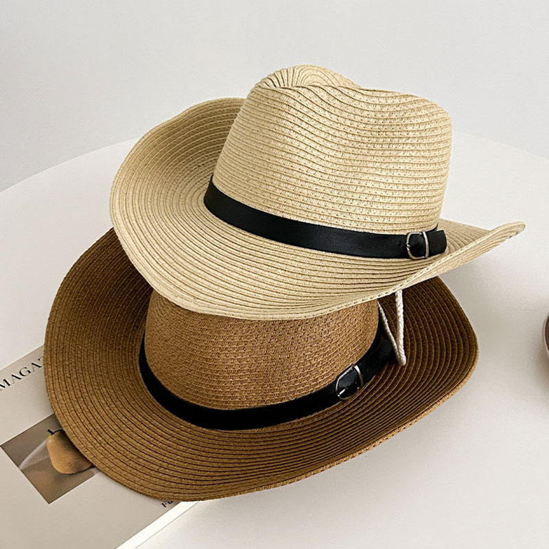 熱い販売春ウエスタンカウボーイキャップ麦わら帽子 UV 保護 - Cowboy Hat Straw のレビューと価格