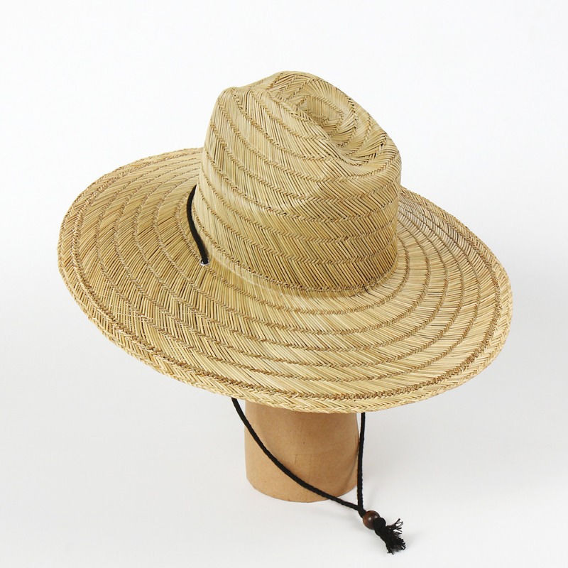 つば広タイカウボーイ麦わら帽子春夏ビーチ休暇日焼け防止キャッ - Cowboy Hat Straw のレビューと価格