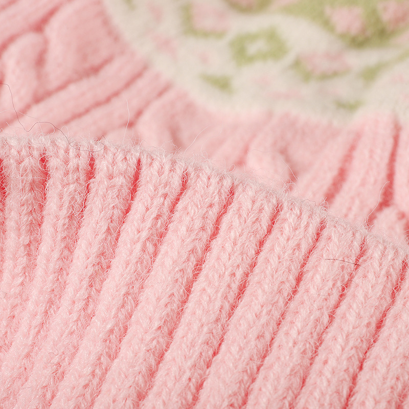 女性用、二重の裏地が付いたフェア・アイル編みのニット帽。フェ - Beanie Cuffed Knit のレビューと価格