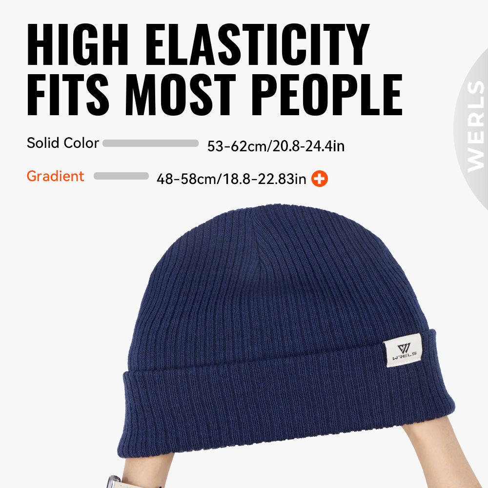 WRELS 冬用ニット帽、カフ付き、防風、保温、柔らかい、伸 - Beanie Cuffed Knit のレビューと価格
